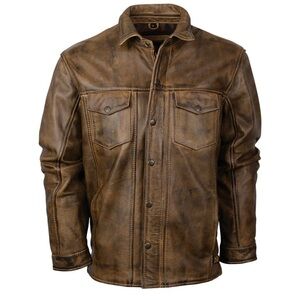 STS Ranchwear ranch hand youth Distressed Brown Leather Jacket NWT $275